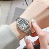 Novo Relógio Feminino Transfronteiriço Moda Relógio Elegante Relógio Chassi Romano Relógio Feminino Pulseira de Aço Quartzo de Alta Qualidade