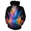 Sudadera con capucha de teñido anudado 3D de impresión digital a color, suéter de punto casual deportivo para hombre y mujer, con capucha, Comercio exterior europeo y americano