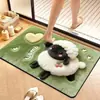 Tapete de Chão de Lama Diatomácea Estilo Coreano 3D Imitação de Pelúcia Fofo para Pet Banheiro Tapete Absorvente Secagem Rápida Antiderrapante Tapete de Chão para Banheiro
