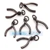 N28 Accesorios para Joyería DIY Collar con Microincrustaciones Hueso de la Fortuna Labios Rojos Ángel Flecha de Cupido Colgante Pequeño