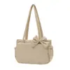 Bolsa Tote Popular de Inverno Amazon em Algodão com Penas, Bolsa de Ombro de Grande Capacidade, Bolsa Versátil e Fashion para o Dia a Dia, Bolsa de Yoga
