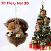 Adornos de Bellota de Animales del Bosque Fantástico Decoraciones de Animales de Piña Decoraciones Acrílicas para Colgar en Casa Decoraciones para Árbol de Navidad