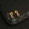 Plata 925 Completa con Electrochapado de Oro de 24K Broche de Cabeza de Serpiente Forma S, Adecuado para Pulseras y Collares, Broche Bañado en Oro Plata