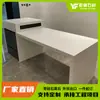 Fabricantes de pedra de quartzo branco puro atacado pedra artificial resistente a arranhões lavatório de cozinha mesa mesa de jantar de comércio exterior pedra de quartzo monocromática