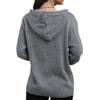 Suéter cruzado con capucha de color sólido europeo y americano para mujer, otoño e invierno 2024, nueva chaqueta de punto con cordón ajustable para mujer