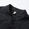 2022 estilo chino otoño nuevo traje Tang de algodón y lino para hombres camisa de manga larga estilo chino hebilla de madera cuello alto camisa jacquard para hombres