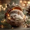 Adornos para Árbol de Navidad Acrílico Impreso Plano 2D Adornos Cruzados Nuevo Castaña Ardilla Erizo Decoraciones Navideñas