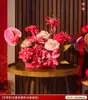 Decoração de Casamento Arranjo Floral para Sala de Estar, Quarto, Mesa de Cabeceira, Flores Artificiais, Decoração de Buquê de Mesa para Quarto de Casamento, Enfeites para Mesa de Assinaturas