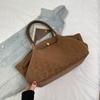 Bolso Casual de Gran Capacidad para Mujer 2025 Otoño Nuevo Retro Gamuza Portátil Bolso Tote Bolso de Hombro para Viajes