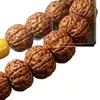 Pulseira Vajra Bodhi de Carne Explosiva Pequena Shuwang para Homens, Contas Bodhi de Noz Natural, Ornamento de Mão de Dupla Volta para Meditação e Brincadeira