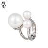 Nicho simples moda novo anel de pérola feminino versátil high-end sentido comida dedo anel abertura ajustável em estoque atacado