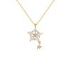 Colar Pingente Borla Estrela de Cinco Pontas Zircônia Prata Esterlina S925 Não Desbota Joias Femininas de Verão de Alto Nível Atacado