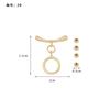 Coleção de Acessórios com Botões de Pérola Cobre Banhado Ouro Real Microincrustação Pulseira Colar DIY Feito à Mão Conexão em Espiral Fivela OT