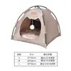 Casa tenda para animais de estimação, adequada para todas as estações, fechada, destacável, portátil, dobrável, à prova d'água para exterior, com proteção solar para cães e gatos