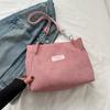 Bolso tote grande de color liso estilo western versátil nuevo de invierno 2023 este año popular bolso casual coreano bolso de hombro