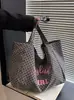 Bolsa de Compras de Verano Fresca con Estampado de Letras y Lunares INS, Bolso de Hombro Único con Bolsillo Interior con Cremallera de Doble Capa