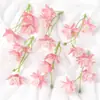 Flor Artificial de Orquídea Narciso de 3 Puntas Realista de Alta Gama Pasador de Flor Corona de Sombrero de Graduación Material para Manualidades Flores de Boda