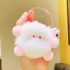 LLavero de coche con forma de bola de carbón, diseño de conejo elfo, muñeco creativo, mochila escolar, colgante para parejas, pequeños regalos al por mayor