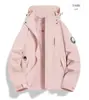 Jaqueta Casal Nova Primavera 2025 Jaqueta Casual com Capuz Roupa Exterior Masculina Removível com Chapéu para Exterior à Prova de Vento e Impermeável