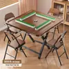 Mesa Pequeña de Mahjong Mesa de Ajedrez y Cartas Manual Mesa Plegable para el Hogar Mesa de Comedor Mesa Plegable Portátil para Exteriores de Doble Propósito