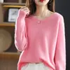 Nuevo Jersey de Punto para Mujer Estilo Coreano Primavera 2022 Cuello en V Color Sólido Simple Manga Larga Holgado Todo Lana Camiseta Básica de Punto