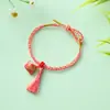 Accesorios para el Festival del Bote del Dragón Bolsitas Perfumadas Bordado Hecho a Mano DIY Tejido de Cuerda de Cinco Colores Zongzi Estilo Antiguo Hojas Iridescentes Accesorios Venta al por Mayor