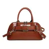 Bolsa Feminina Tendência Formato de Concha 2026 Nova Moda Textura de Alta Qualidade Estampada Retrô Transversal Estilo Europeu e Americano Bolsa Feminina