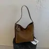 Bolso de Hombro Retro de Gamuza Simple para Mujer 2026 Otoño Invierno Nuevo Casual Gran Capacidad para Viaje Diario Bolso Cruzado de un Solo Hombro