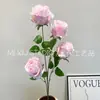 Flor artificial rosa flor de boda diseño de sala de bodas guía de flores para el camino flor interior flor de seda flor artificial exhibición en jarrón fila de flores