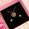 Nueve Cajas de Regalo de Joyería con Flores de Jabón, Collares de Joyería con Flores Eternas, Rosas para el Día de San Valentín, Cajas de Dulces Giratorias