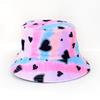 Chapéu de pescador street hip hop 2023 novo europeu e americano primavera e verão proteção solar colorido amor moderno personalizado chapéu de sol chapéu bucket
