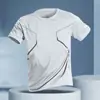Traje Deportivo de Secado Rápido para Hombre, Verano Hielo Seda Manga Corta Pantalones Cortos Camiseta Ropa para Correr Exportación Transfronteriza Venta al por Mayor de Fábrica