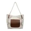 Bolso de Mano Casual de Gran Capacidad para Mujer 2026 Nuevo Elegante de Pana para Estudiante Bolso Tote Versátil de un Solo Hombro