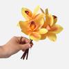 Flores Artificiales de Orquídea Cymbidium Simuladas Impresas en 3D Decoraciones de Escritorio para el Hogar Orquídeas Simuladas Ramilletes de Boda Flores Artificiales de Cymbidium