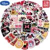 50 Stickers Genuinos Autorizados de Minnie Graffiti de Disney para Decorar DIY Teléfono Móvil Maleta Stickers de PVC Impermeables