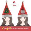 Chapéu de Natal Presente de Natal Papai Noel Flocos de Neve Homem Chapéu Adesivo Chapéu de Natal Headwear Acessórios de Cabelo