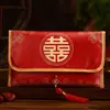 Sobre Rojo para Bodas, Estilo de Alta Gama, Nuevo Modelo 2025, Regalo para Recién Casados, Sobre Rojo de Tela de Diez Mil Yuan