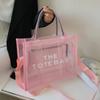 Bolsa de Gelatina Bolso Tote Gran Capacidad Bolsa Transparente Venta Directa del Fabricante Exclusivo Transfronterizo Bolso de Hombro Cruzado de PVC para Mujer