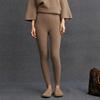 Pantalones Cálidos Ajustados Nuevos Color Sólido Casual Raya Vertical Engrosados Cachemir Versátiles para Mujer Otoño e Invierno Resistentes al Frío Leggings