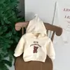 Moletom com Capuz de Veludo Dupla Face Outono e Inverno para Bebês, Meninos e Meninas, Engrossado e Fofo, Roupas Tops de Natal e Ano Novo