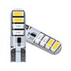 Luz LED pequena para motocicleta flash de duas cores silicone T10 5730 8SMD LED de largura para carro luz de placa