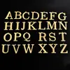 Pendente de Aço Inoxidável Transfronteiriço com 26 Letras Inglesas Banhado a Ouro 18K Pingente para Colar DIY Acessórios de Joalheria em Estoque