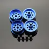 Mini tracción en las cuatro ruedas hecho a mano accesorios de tracción en las cuatro ruedas cubo de rueda de aleación de aluminio de gran diámetro cubo de rueda de 8 agujeros * 10 color precio unitario