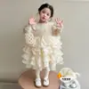 Vestido de Año Nuevo para Bebé 2025 Vestido de Moda tipo Pastel para Niñas Pequeñas Súper Lindo Vestido de Princesa de Lana Celebridad de Internet
