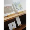 Portatarjetas Estilo Diseñador Clip Etiqueta Base Clip para Fotos Soporte de Escritorio de Latón Clip para Tarjetas