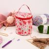 Bolsa Transfronteriza para Almacenamiento de Hilo, Bolsa Cubo Pequeña para Almacenamiento de Lana, Almacenamiento Portátil para Herramientas de Tejido, Cierre con Cremallera con Orificios, No se Atasca