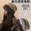 Gorro Holgado para Mujer, Estilo Melade, Trendy de Invierno, Circunferencia de Cabeza Grande, Gorro de Punto para Maternidad Postparto de Primavera y Otoño, Gorro Cálido de Punto para el Frío