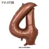 Balão de Folha de Alumínio Número Caramelo Creme Chocolate 32 polegadas Corpo Fino para Festa de Aniversário Infantil/Adulto