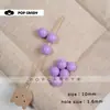 Materiales de Cuentas Pulidas Acrílicas Kit de Cuentas DIY Multicolor Hecho a Mano Cuentas Redondas de 10 mm Cuentas Sueltas Colgante de Bolsa Dulce