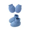 Comércio exterior Chapéu europeu e americano para recém-nascido luvas anti-riscos cobre-pés chapéu de bebê cobre-pés Amazon Fornecimento camada única 821034